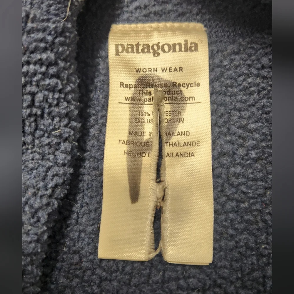 Patagonia Women's Blue Heather 1/4 Zip Pullover Better Sweater Fleece Sz M/L - Picture 8 of 9